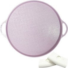 ALLCOOK 粉彩色電磁爐煎烤盤 薰衣草色 + 矽膠把手 2件, 32cm, 1套