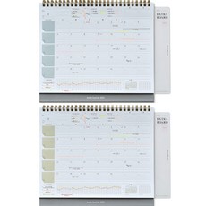 PLEPIC 彩色印刷日曆2件組 萬年型 D, 瓷磚藍, 橄欖綠, 1個