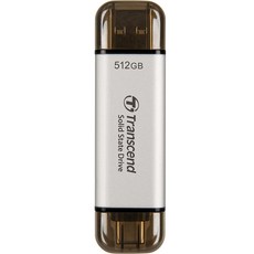 Transcend 創見 ESD310 超小型外接SSD, 512GB, 銀色