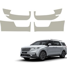 메이튼 4세대 스크래치 순정 컬러 가죽 도어커버, 기아 카니발 KA4, 웜그레이