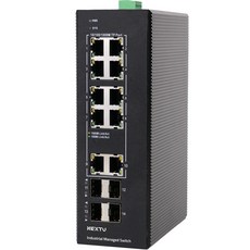 넥스트유 산업용 L2 10포트 2.5G 링 스위칭허브, 3122MDTL2-25G, 단일