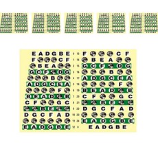 Koname 電吉他用指板音階音名記憶音階貼紙 2W1040, 6個