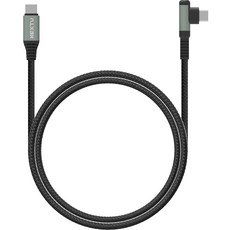 넥스트유 USB C타입-C타입 90도 꺾임형 초고속 충전케이블 NEXT-CCEL7126-100W, 1.2m, 블랙, 1개 1.2m, 블랙, 1개