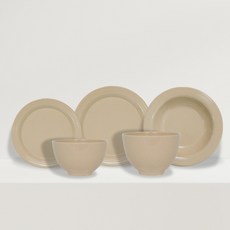 needco SOMEDAY 美耐皿飯碗 + 烏龍麵盤 + 甜點盤 + 餐盤 + 沙拉盤組, 淺褐色, 美耐皿飯碗 + 烏龍麵盤 + 甜點盤 + 餐盤 + 沙拉盤, 1組