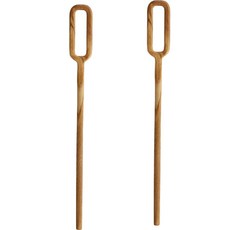 plala 橄欖木橢圓形攪拌棒 S, 棕色, 2個