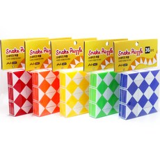 playte Gameology playte蛇拼圖 36 5種組, 紅、藍、黃、綠、橙