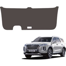 MAYTON 原廠色皮革防刮後車廂門飾板 SC, 深棕色, Hyundai Palisade