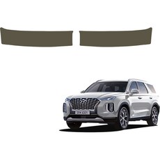 MAYTON 防刮 原廠皮革 後車廂門檻飾板, 卡其色, Hyundai Palisade