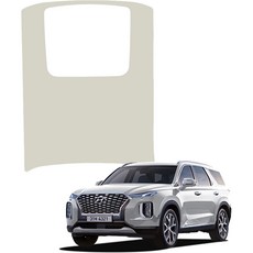 MAYTON 防刮原廠皮革第二排中控台後蓋, 香草米色, Hyundai Palisade