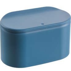 Real Label 馬卡龍一鍵式迷你垃圾桶, 藍色, 1個