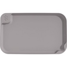 랜보어 반려동물 발바닥 포인트 흘림방지 식판 FREE, 그레이, 1개