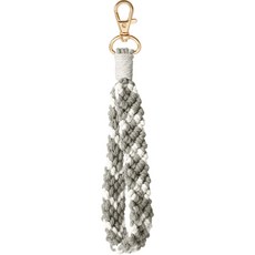 레전드C 마크라메 패턴 핸드스트랩 열쇠고리 자동차키링, (04)그레이, 1개