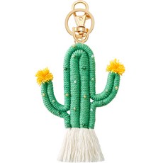 레전드씨 선인장 태슬 자동차 열쇠고리, A, 1개