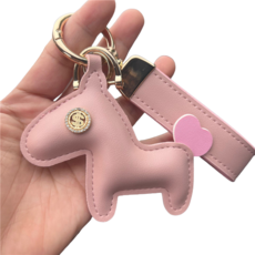 꼬까 하트꼬리 말인형 자동차 열쇠고리, 1개, 04 핑크