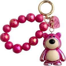 Legend C 閃亮小熊鑰匙圈 汽車鑰匙圈, 05 絲絨紅, 1個
