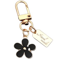 레전드C 메탈플라워 자동차 키링, 03 블랙, 1개