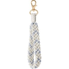 레전드C 마크라메 패턴 핸드스트랩 열쇠고리 자동차키링, (09)틴트블루, 1개