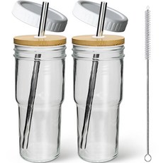 미르코리아 유리병 텀블자 버블, 혼합색상, 700ml, 2개