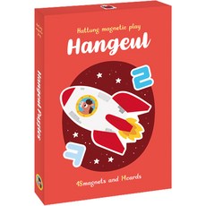 哈뚱磁鐵遊戲 韓文字母磁鐵拼圖 48p + 韓文字母卡 14p 套組, 哈뚱