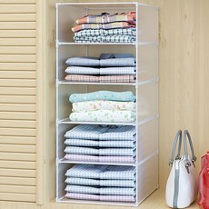 PLENO 衣櫃整理箱 大型 橫向1格 x 縱向5格, 半透明, 1個