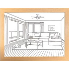 3色變換LED畫框氣氛燈 大型, 寧靜的客廳