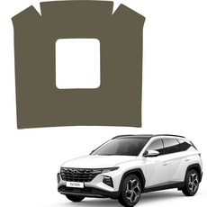 MAYTON 防刮原廠色皮革第二排中控台後蓋 USB無 SC, 卡其色, Hyundai Tucson NX4