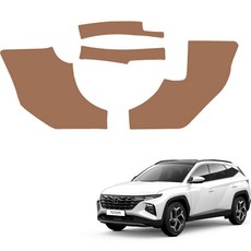 메이튼 스크래치 순정 컬러 가죽 카울사이드 커버 SC, 현대 투싼 NX4, 인디고브라운