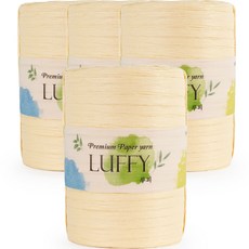 쎄비 루피 종이 뜨개실 40g, 44바닐라, 4개