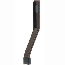 PLUSLINE 一觸式黏貼無打孔金屬半自動門擋 深棕色, 1個