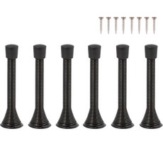 金屬線圈造型門擋 黑色 6個入, 1組