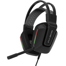 Gdevil G737 TUNE71虛擬7.1聲道RGB環繞降噪單向麥克風遊戲耳機, 黑色, G737 TUNE71