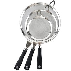 Kitchen Blooming 掛環式濾網篩網 3件組 黑色, 1套