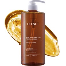 LIFENET 啤酒酵母健髮舒緩洗髮精, 1L, 1個
