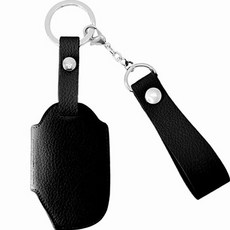 오시에나 자동차 가죽 스마트 차키케이스 스프링 키홀더, 블랙, 기아 E(4버튼)