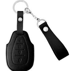 오시에나 자동차 가죽 스마트 차키케이스 스프링 키홀더, 블랙, 쉐보레 C(4버튼)