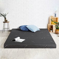 그랜레스트 발칸 3단 접이식 메모리폼 토퍼, 블랙, 5cm