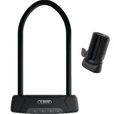 ABUS Granite Plus 470+SH B腳踏車U型鎖組, 黑色, 1組