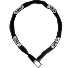 Abus 8807K 自行車鏈條鎖 110 公分 + 2 鑰匙套裝, 黑色, 1組