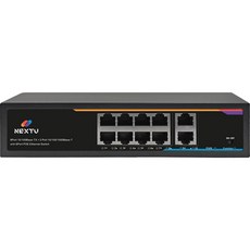 Nextu 8埠 POE + 2埠上行鏈路 Gigabit 交換器 120W, NEXT-POE510-TP