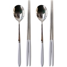 sosomoso 馬卡龍2人餐具組, 紫丁香色, 湯匙 2p + 筷子 2p