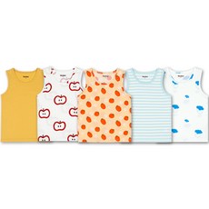 童款純棉運動背心 5件組