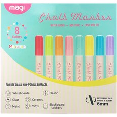 DOnG-A Pms 馬卡龍色黑板玻璃彩繪筆8色組 6mm, 混合色, 1套