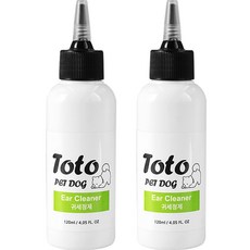 Toto Toto寵物犬低刺激耳朵清潔劑, 2個, 120ml
