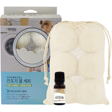 樹木烘衣羊毛球 6入 + 摩登小姐香氛組, 白色(羊毛球), 1套