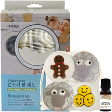 木製烘衣機羊毛圖案球4種 + Mademoiselle香水套組, 混合色, 1套