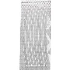 Olsel 安全反光夜光自行車輪圈貼紙, 銀色, 4個