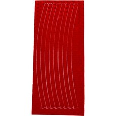 All-sell 安全反光夜光自行車輪圈貼紙, 紅色, 4個