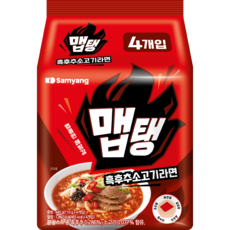 맵탱 흑후추소고기라면 110g, 4개