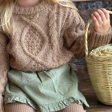 Golden Rabbit兒童款C麻花針織衫