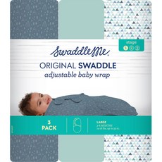 SwaddleMe 新生兒魔鬼氈立體包巾 L 3件組
